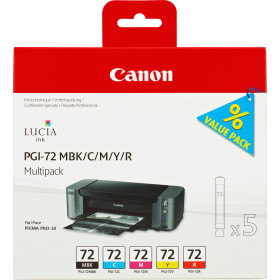 Canon Multipack de cartouches d'encre PGI-72 MBK C M Y R 5