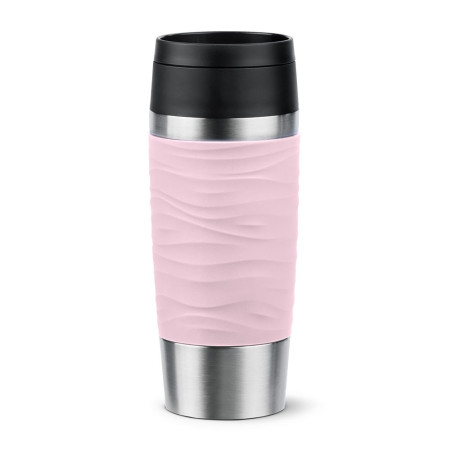 EMSA Travel Mug Waves 36 ml Rose, Acier inoxydable