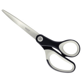 Leitz 54176095 ciseaux à bouts ronds Ciseaux d'office Découpe droite Noir, Blanc