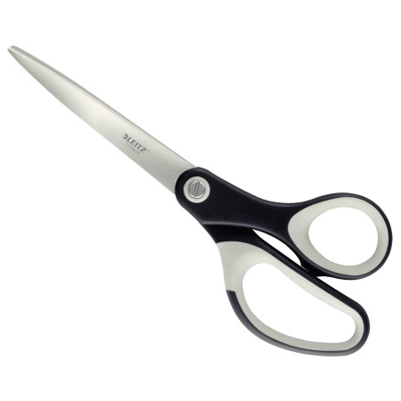 Leitz 54176095 ciseaux à bouts ronds Ciseaux d'office Découpe droite Noir, Blanc