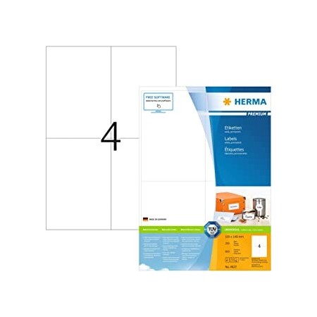 HERMA Etiquette universelle PREMIUM. 105 x 148 mm. blanc